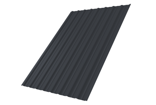 Профнастил С10A 0,5 PurPro Matt 275 RAL 7024 мокрый асфальт