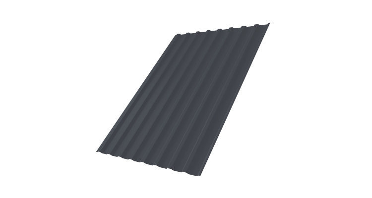 Профнастил С20В 0,5 Satin RAL 7024 мокрый асфальт