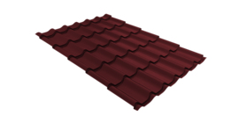 Металлочерепица классик GL 0,45 PE RAL 3005 красное вино