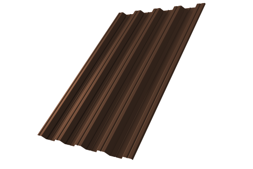 Профнастил НС44 0,5 Satin Matt TX RAL 8017 шоколад