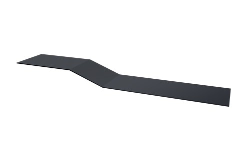 Планка крепежная фальц 0,5 PE с пленкой RAL 7024 мокрый асфальт (2м)