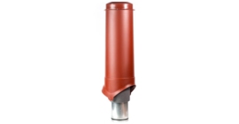 Выход вентиляции Krovent Pipe-VT 125/700 изолированный красно-коричневый