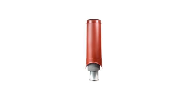 Выход вентиляции Krovent Pipe-VT 150/700 изолированный красно-коричневый