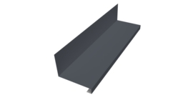 Планка примыкание нижнее к трубе для Кликфальц Pro 0,5 Drap RAL 7024 мокрый асфальт (3м)