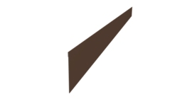 Ламель забора жалюзи Palermo стартовая/финишная для калиток и ворот 0,5 Drap RAL 8017 шоколад