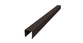 Планка вертикальная лицевая для забора жалюзи Palermo 0,45 PE-Double RR 32 темно-коричневый (2м)