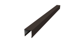 Планка вертикальная лицевая для забора жалюзи Palermo 0,5 Satin Matt TX RR 32 темно-коричневый (2м)