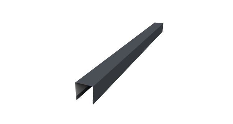 Планка вертикальная лицевая для забора жалюзи Palermo 0,5 Drap RAL 7024 мокрый асфальт (2м)