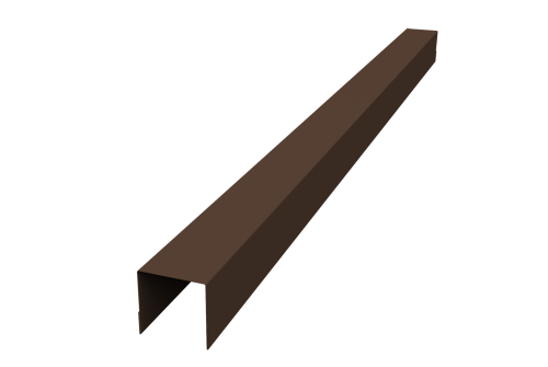 Планка вертикальная обратная для забора жалюзи Palermo 0,45 PE-Double RAL 8017 шоколад (2м)