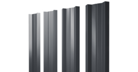 Штакетник М-образный А с прямым резом 0.45 Drap RAL 7024 мокрый асфальт